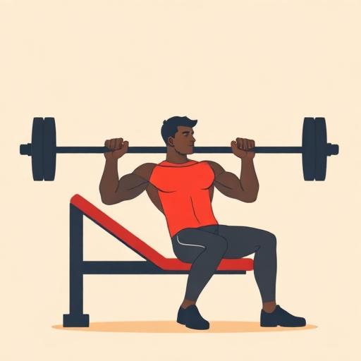 bench press barbell illustration