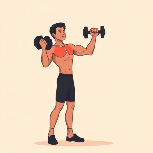 bicep curl dumbbell illustration